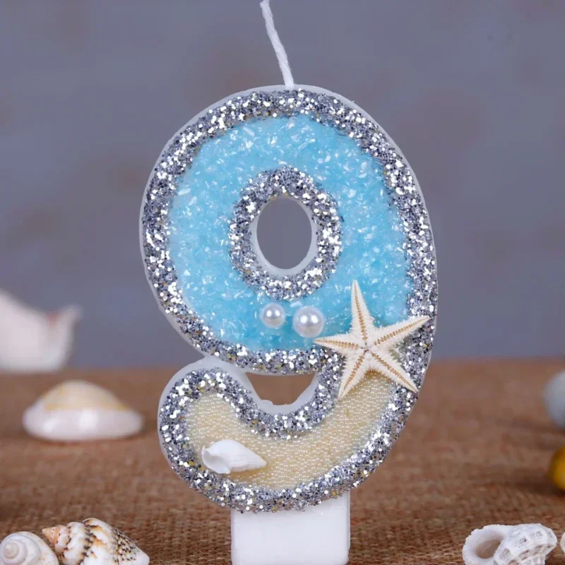 New Summer Beach Starfish Creative Birthday Cake Plugin Candle Party Anniversary Cake Plugin Decoration candles home decoration