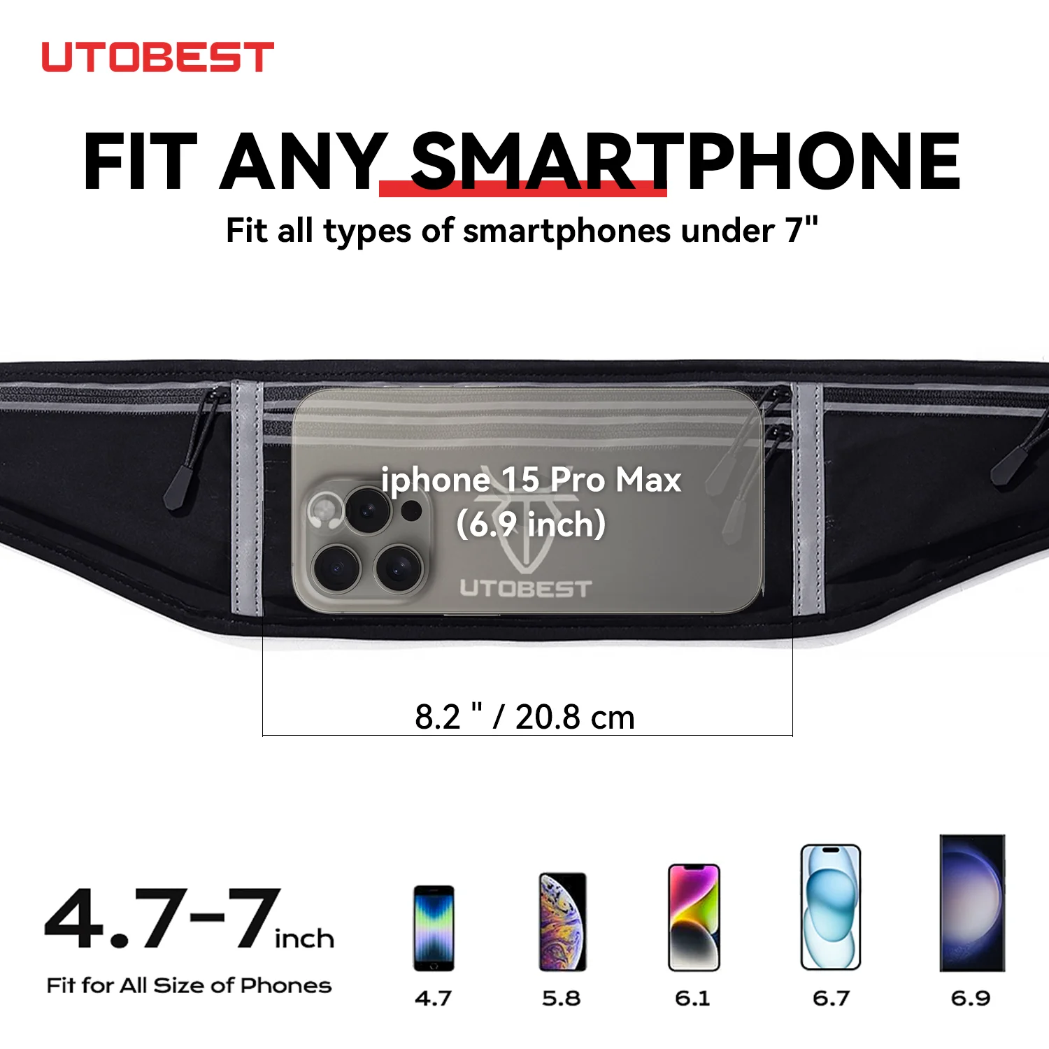 UTOBEST Professional Running Waist Bag Lightweight Thin Marathon Yoga Belt Fanny Pack Sports Pack Bag