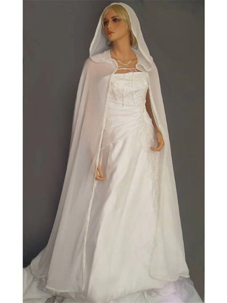 Women's Sheer Chiffon Hooded Cape Cosplay Costume Long Flowy Princess Cloak for Wedding Party Loose-fit Mori Photography