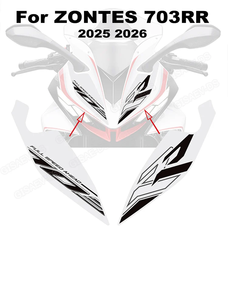 703RR Motorrad Tank Pad Front Aufkleber Dekoration Aufkleber Wasserdichte Aufkleber Zubehör FÜR Zontes 703RR ﻿ 2025 2026