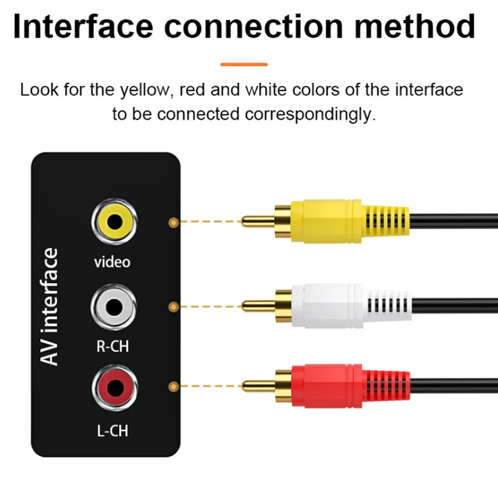 3RCA Male Cable: AV Expansion Cable, Plug Cable, TV, DVD Video Adapter for Audio and Video Transmission