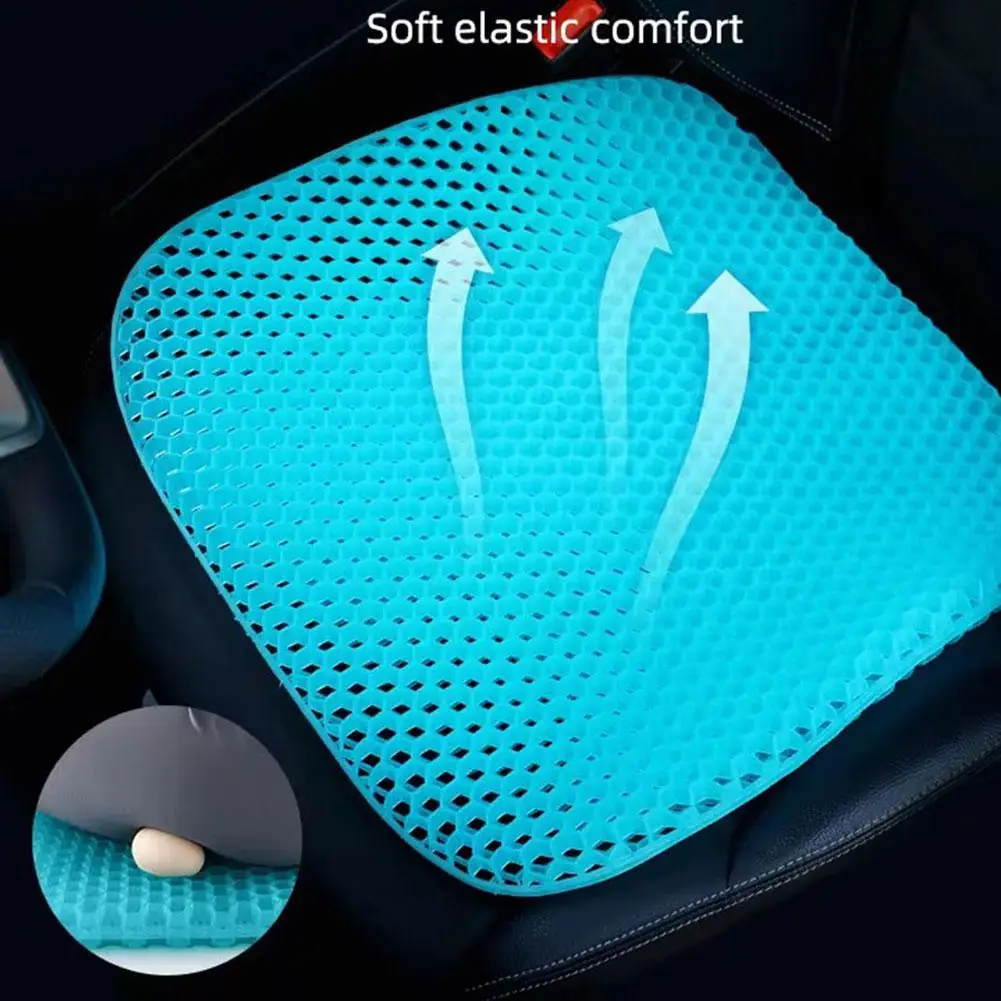 Summer Ice Cushion Japanese Honeycomb Gel Cushion Office Sedentary Silicone Butt Cushion Car Cool Seat Cushion