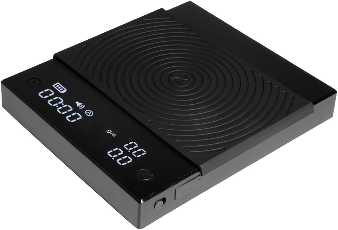 Coffee Scale Basic 2.0 Electronic Espresso Scale with Water Flow Rate and Timer Function, Free Switching of Ounce/kg Units,Black