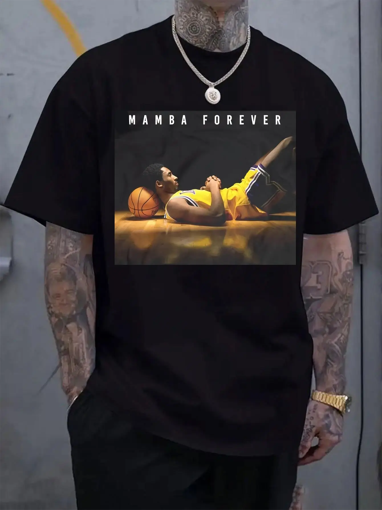 Limited Edition Mamba Forever T-Shirt 100 Soft Cotton, Mens Casual Graphic Tee, Black with Bold Design, Relaxed Fit, Short Sleeve for Year-Round Wear