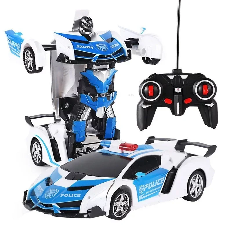 New 2 In 1 RC Car Toys Transformation Robots Car Driving Vehicle Sports Car Models Remote Control Car RC Toys Gift For Boys Toys