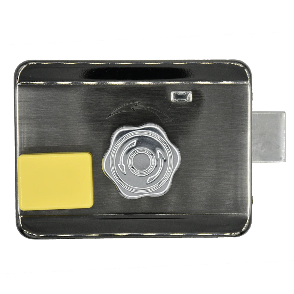 13.56Mhz IC Electronic Lock AA Battery Powered Access Control Lock Electric Rim Lock Swing Gate Lock Optional 433Mhz Remote