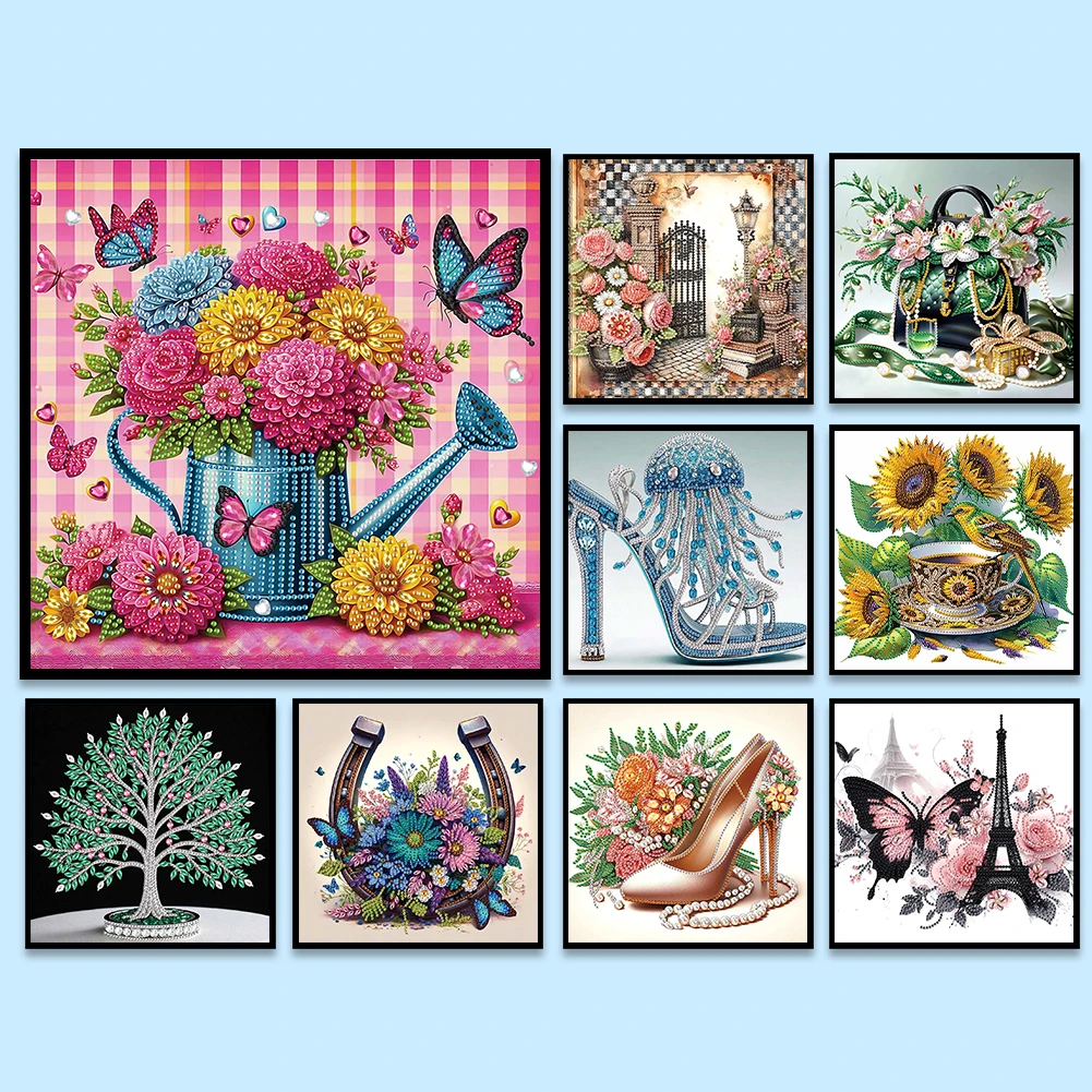 

5D DIY Partial Special Shaped Drill Diamond Painting Kit Flower Decoration