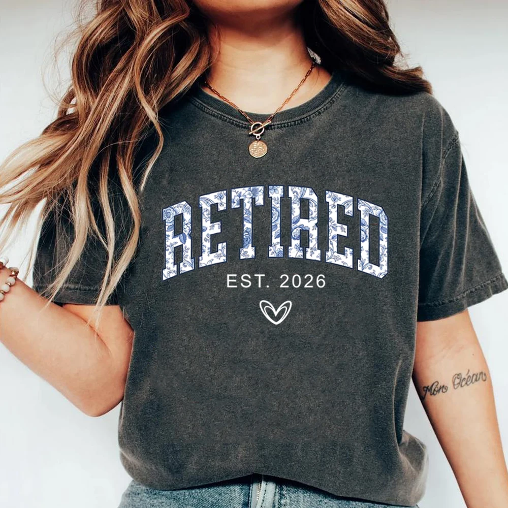 Floral Retired Est 2026 Shirt Toile Retirement Officially Retired T-shirt Retirement Party Tee Cute Retire Shirts Gift for Her