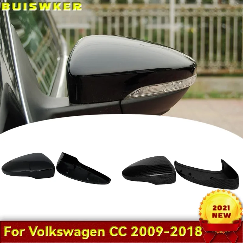 1 Pair Rearview Mirror Cover Side Wing Rear View Mirror Case Covers For VW Golf MK7 7.5 GTD R GTI MK6 6 Polo 6R Scirocco Passat