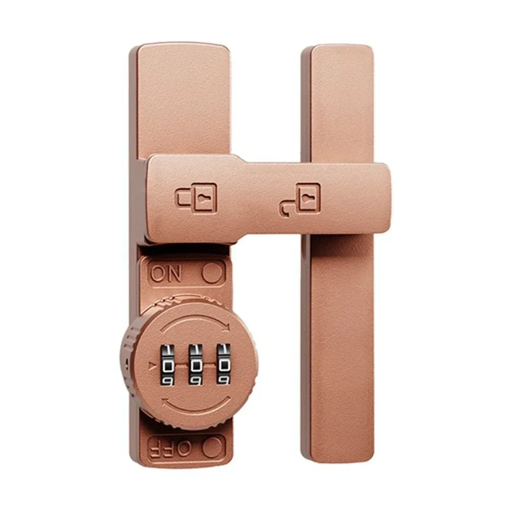 Luminous Door Latch 180 Degrees Sliding Door Lock Free-punch Interior Door Bolt Room Roor Latch Heavy-duty Lock