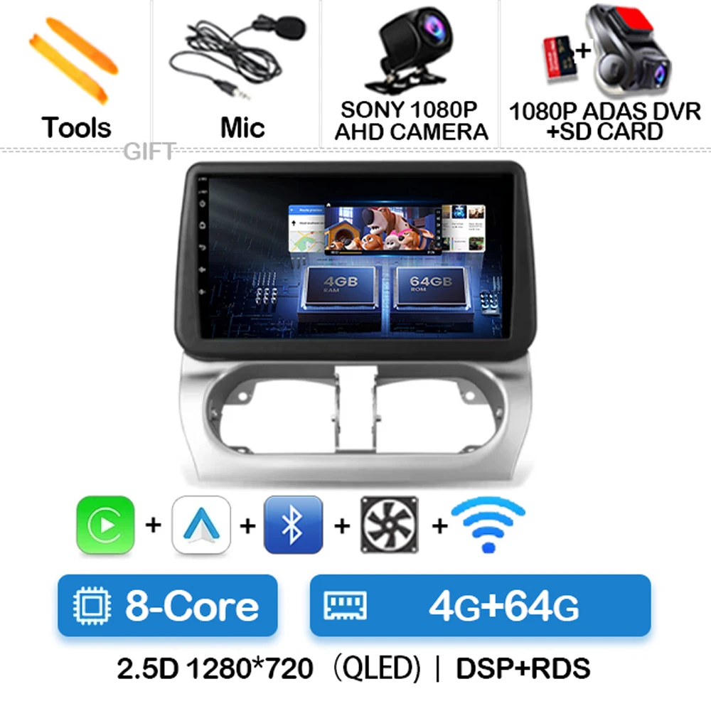 Android 15 Autoradio Voor Opel Combo Corsa Tigra 2001-2009 2010 2011 Carplay Auto GPS Navigatie Multimedia Stereo video Speler