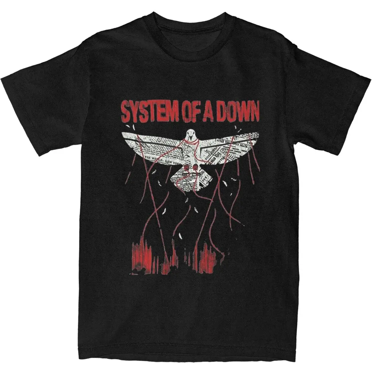 System Of A Down Band T-Shirt Couple Music Album Vintage 100 Cotton T-Shirts Summer Round Neck Harajuku Tees Oversize Clothes