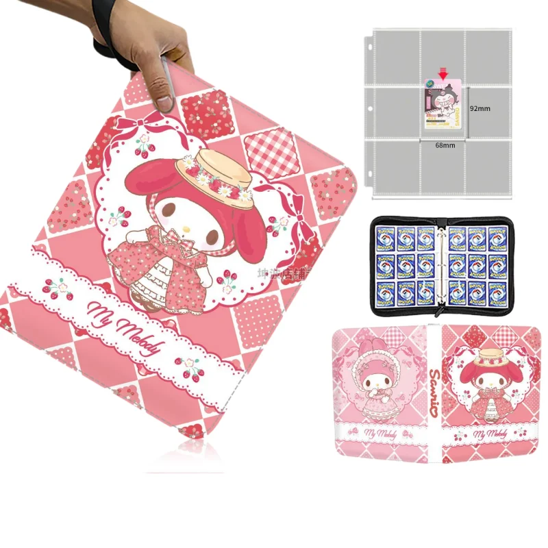 

Kuromi My Melody Cinnamoroll, карточная книга, переплет на молнии, держатель для визитных карточек, анимационная периферия, детские игрушки, подарки на день рождения