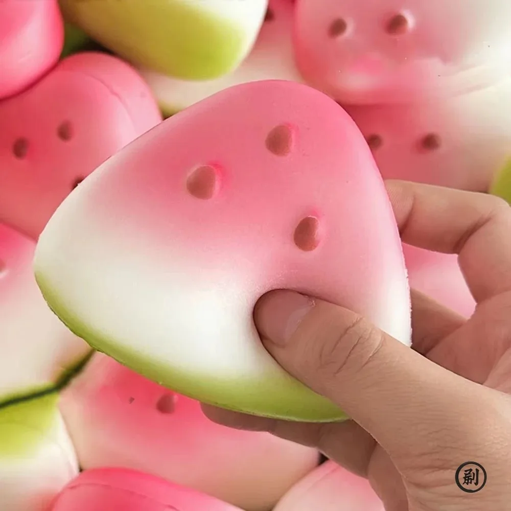 Wassermelone Zappelspielzeug Anti-Stress Langsam steigende Frucht Pinch Squeeze Stress Reliever Lustige Druckminderer Prop