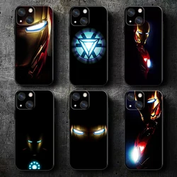 Marvel Stark Iron Man Apple iPhone Case For 15 14 13 12 11 Mini XS XR X 6S 6 Pro Max Plus Black Soft Cover