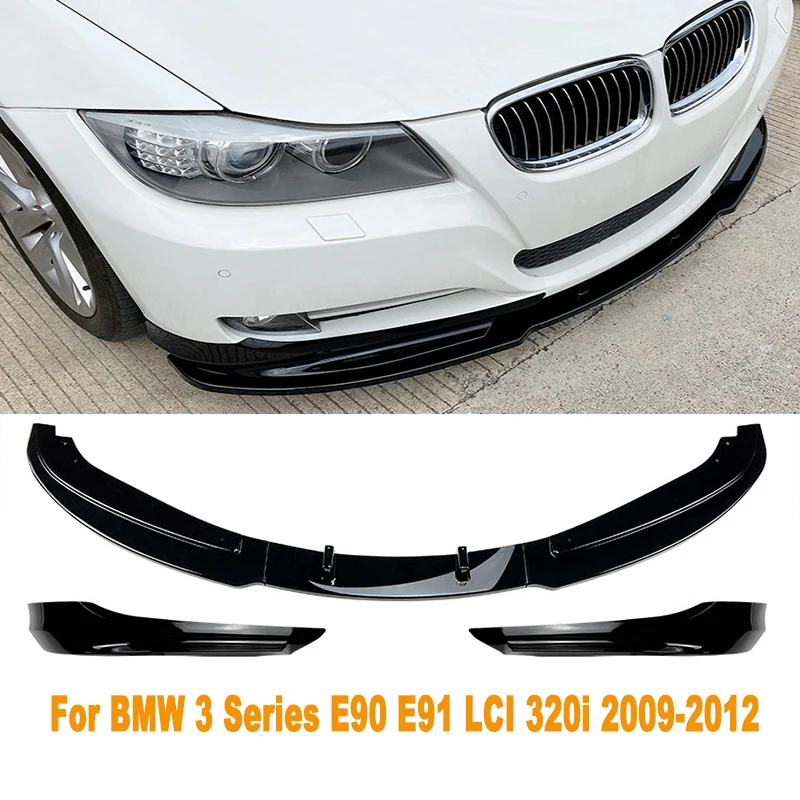 Car Front Bumper Lip Splitter Diffuser Body Kits For BMW 3 Series E90 E91 LCI 320i 2009-2012 Spoiler Bumper Guard Protector