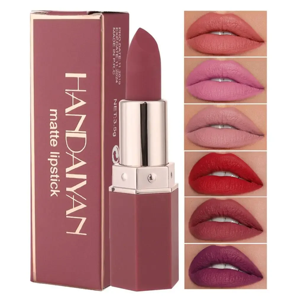 6 Farben matten Lippenstift Schönheit Lip gloss Lippen stift tinted Stunden Make-up wasserdichten Balsam 24 handa iyan