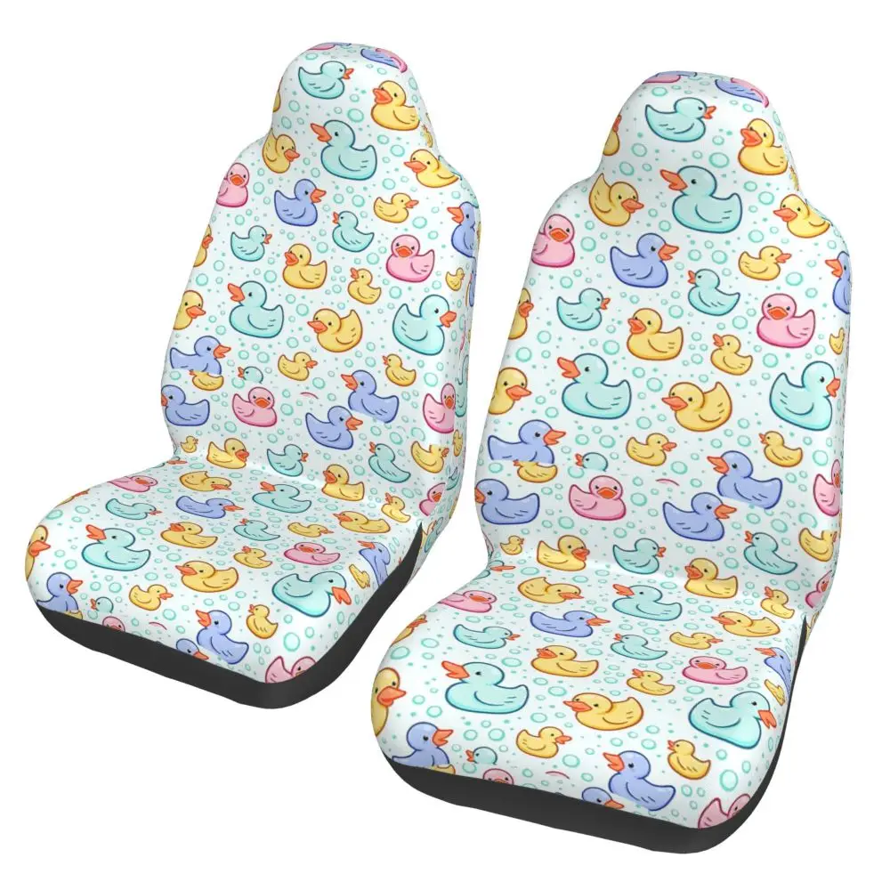 Kawaii Chicken and Duck Pattern  Car Seat Cover 2PCS Front Car Seat Cover Car Bucket Seat Anti Fouling Protection Cover