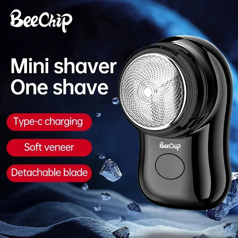 New Mini Portable Electric Usb Rechargeable Shaver Mens Razor Portable Waterproof Razor Travel Goods Waterproof Onboard