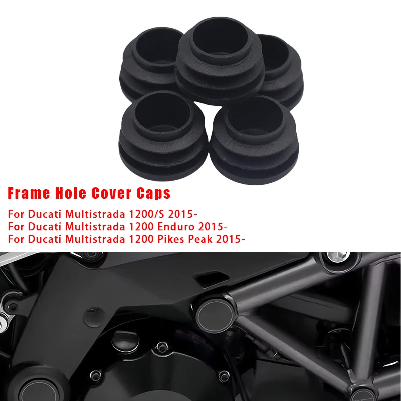 Tapas de extremo de marco para Ducati Multistrada 1200 S Enduro Pikes Peak 2015-accesorios de motocicleta tapones decorativos de llenado de agujeros