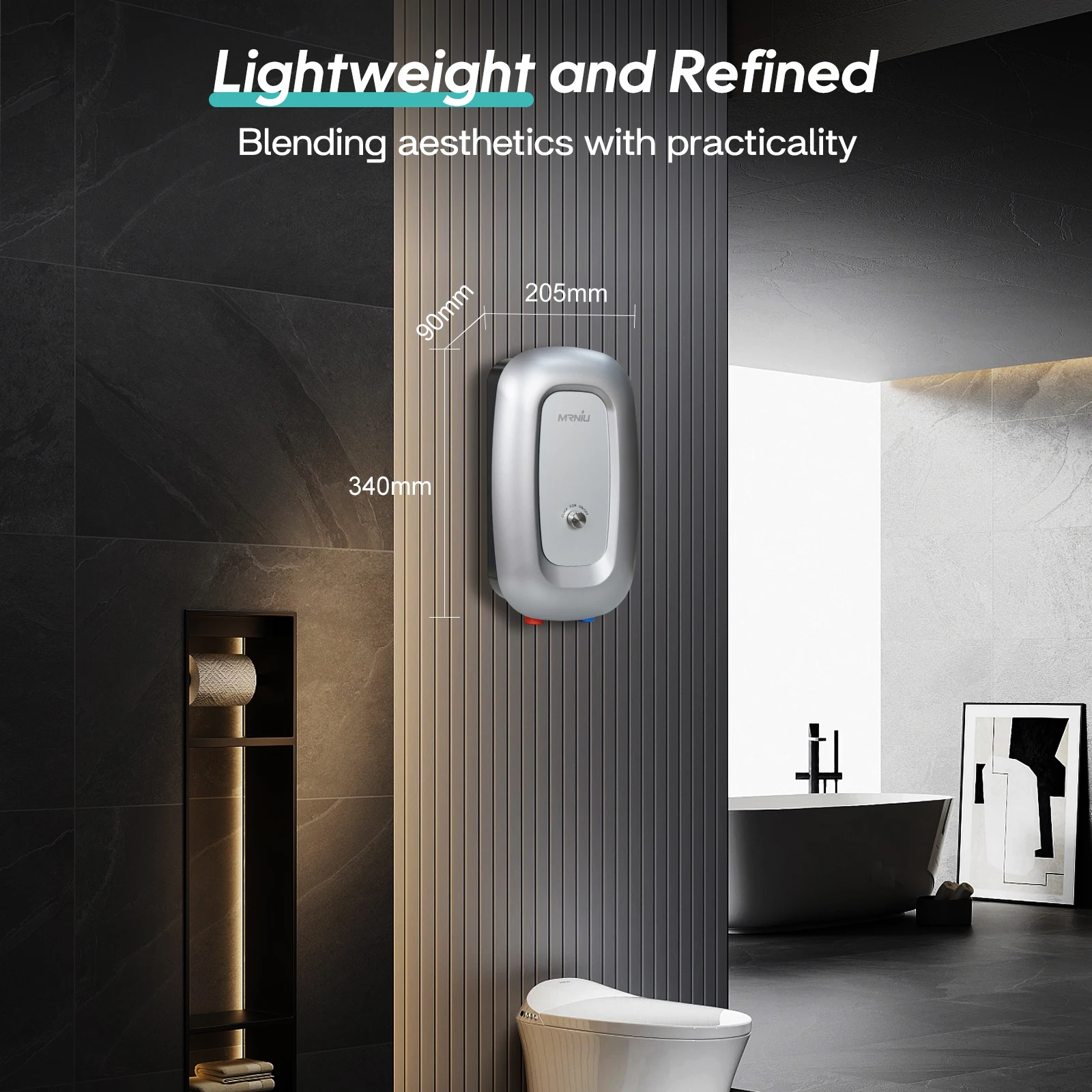 Chauffe-eau électrique instantané sans réservoir douche salle de bain bain chauffe-eau 220V 7000W bouton hôtel ménage appartement famille