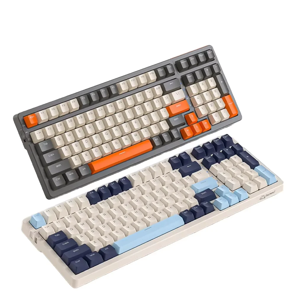 

K98 100-клавишная горячая замена Type-C USB проводная перезаряжаемая механическая игровая клавиатура RGB