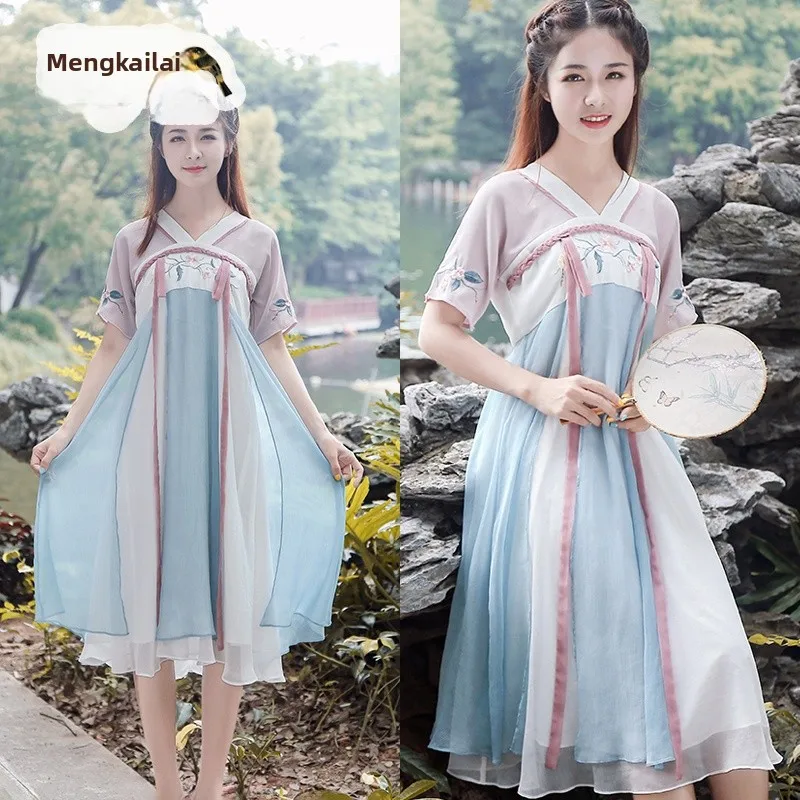 

Современная женская цельная юбка Hanfu Dr Color Blo Colion в стиле ретро, улучшенная древняя китайская юбка трапециевидной формы с высокой талией