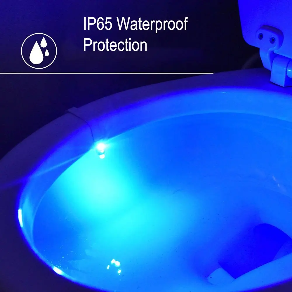 Body Sensing Automatic LED Motion Sensor Night Lamp, WC Bowl, Banheiro Light, Backlight impermeável para WC