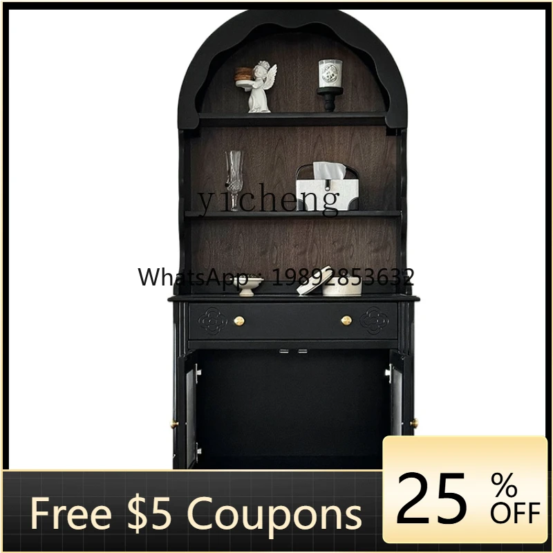 

ZZ Home Middle-Ancient Display Cabinet Multi-Functional Sideboard Cabinet Solid Wood Curio Cabinet
