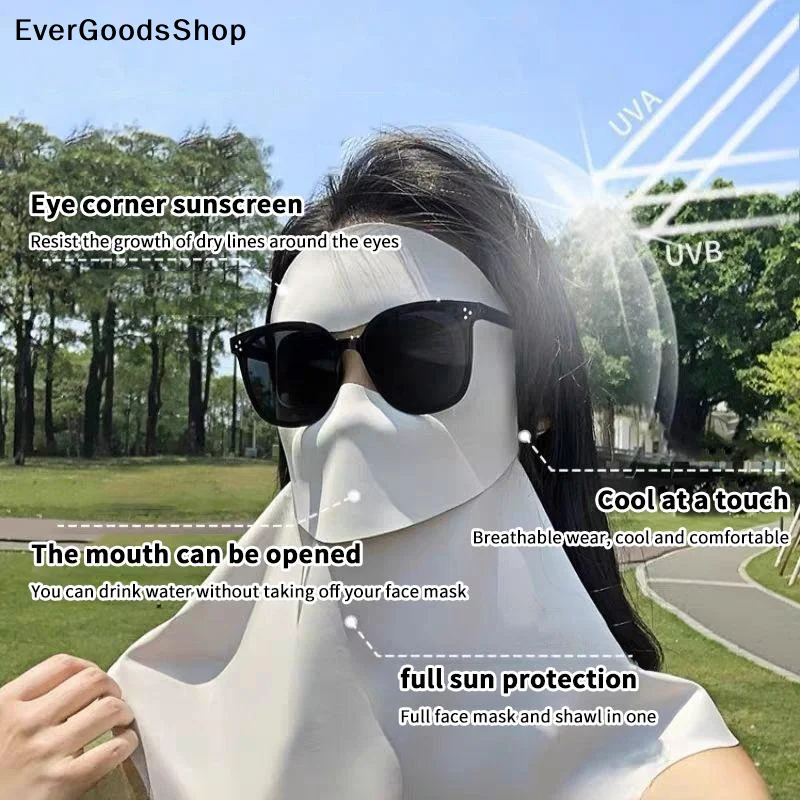 

New Drinking Water, Neck Protection, Sun Protection, Ice Silk Mask, No Trace, UV Protection, Cycling, Breathable and Sunshade