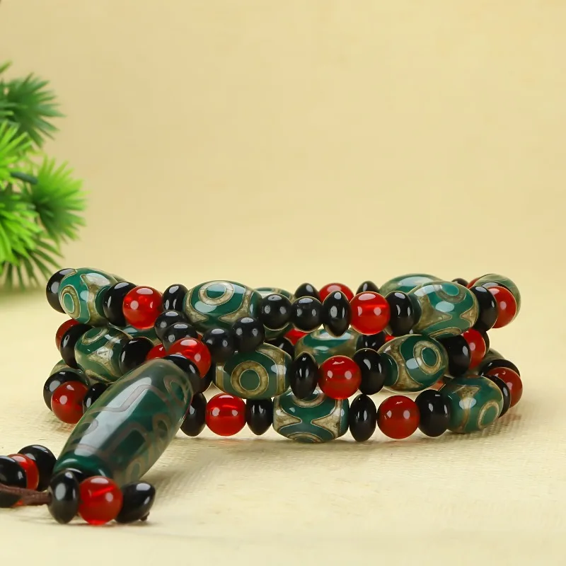

Bohemian Men's and Women's Agate Beaded Sweater Chain Necklace Jewelry