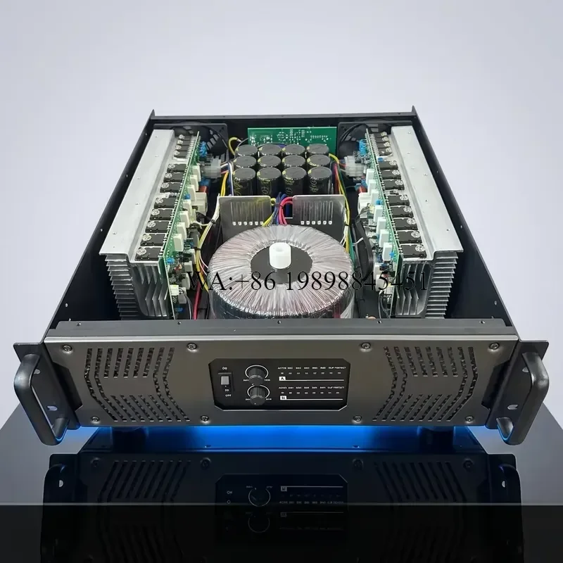 WMWMNU 3U Class H Amplifier Professional Power Amplifier 2-Channel 2x1100W Stereo Amplifier Subwoofer Stage Audio Sound