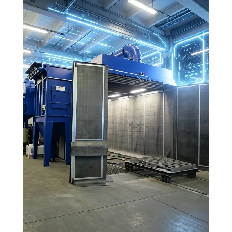 Compact Sand Blasting Booth with Automatic Recovery, Small Industrial Sandblast Cabinet for Workshop, Easy Installation Rust