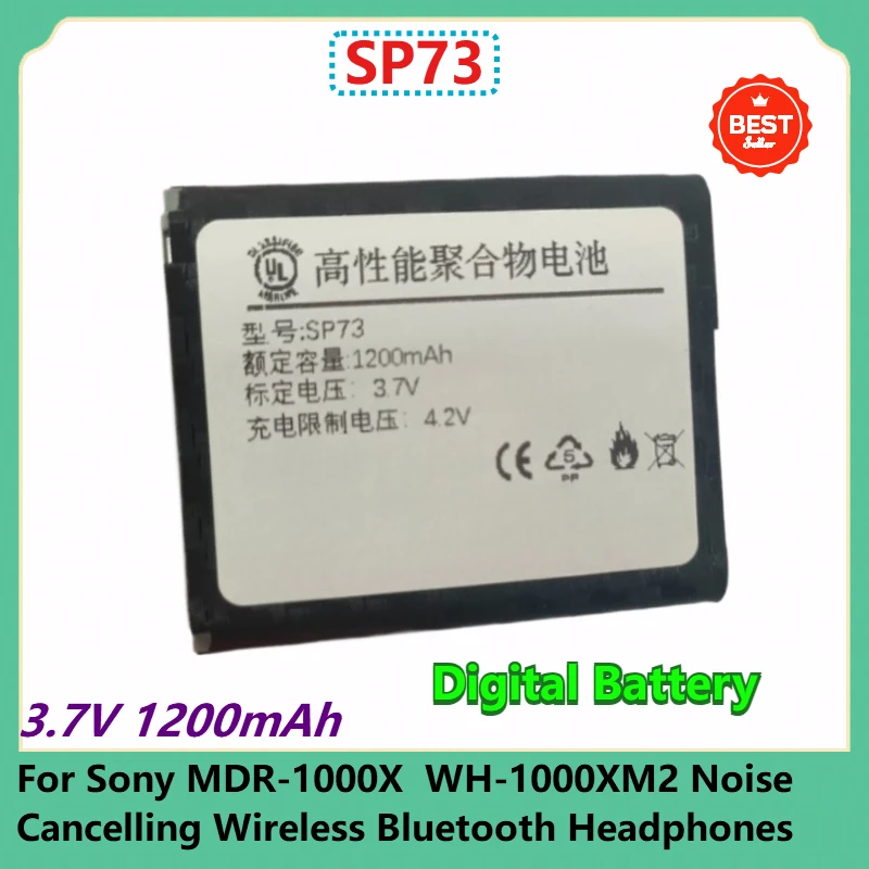 

SP73 Replacement Digital Battery 3.7V 1200mAh For Sony MDR-1000X WH-1000XM2 Noise Cancelling Wireless Bluetooth Headphones