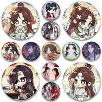 Hot Anime Heaven Official’s Blessing Brooches Tian Guan Ci Fu Lapel Pins Hua Cheng Xie Lian Cartoon Badge Bag Accessories