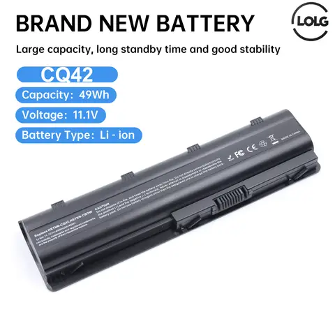 LOLG CQ42 MU06 Laptop Battery for HP Pavilion G7 G6 DM4 DV7-6000 DV6-3000 CQ43 CQ56 CQ57 CQ62 HP 2000 Notebook Series