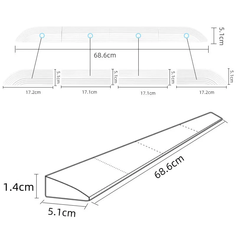 For ILIFE Xiaomi Roborock iRobot Roomba Robot Vacuum Sweeper Sill Bar Step Ramp Climbing Mat Replacement Accessories