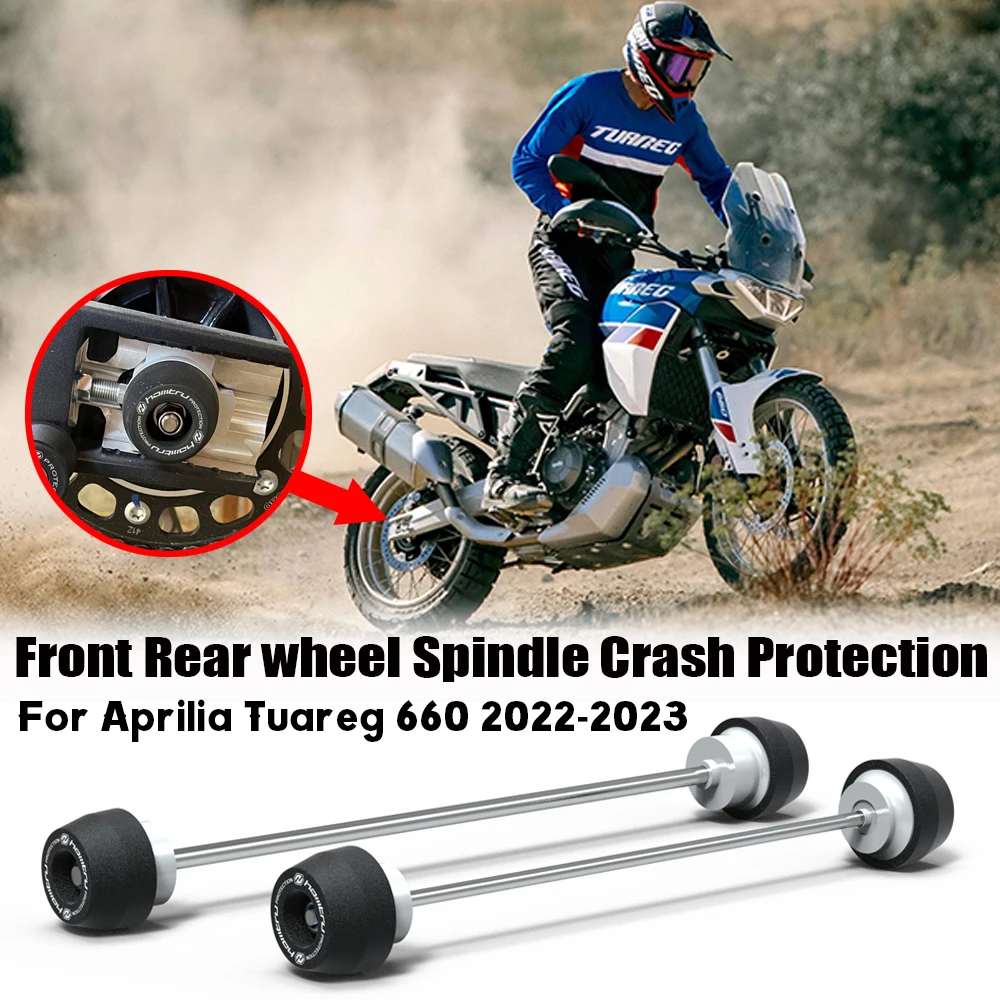 

For Aprilia Tuareg 660 2022-2023 Motorcycle Front Rear wheel Spindle Crash Protection