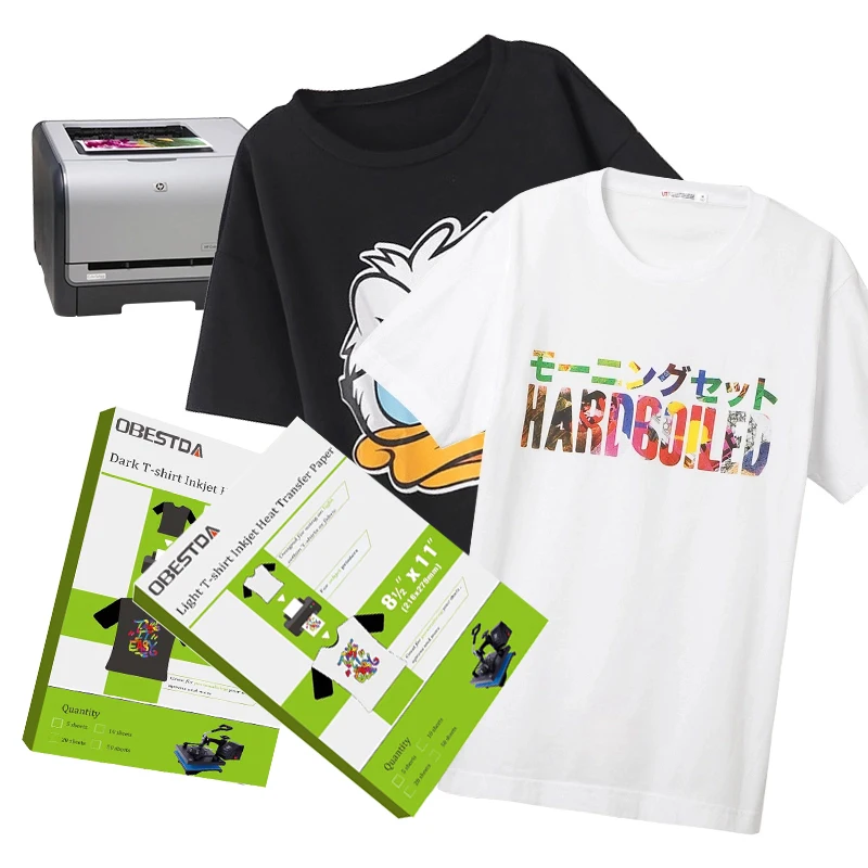 Fabriek Direct 10 stuks A4 Inkjet Warmteoverdracht Sublimatie Afdrukken Papier T-Shirt Licht Donker Zwart Stof Transfer Papier