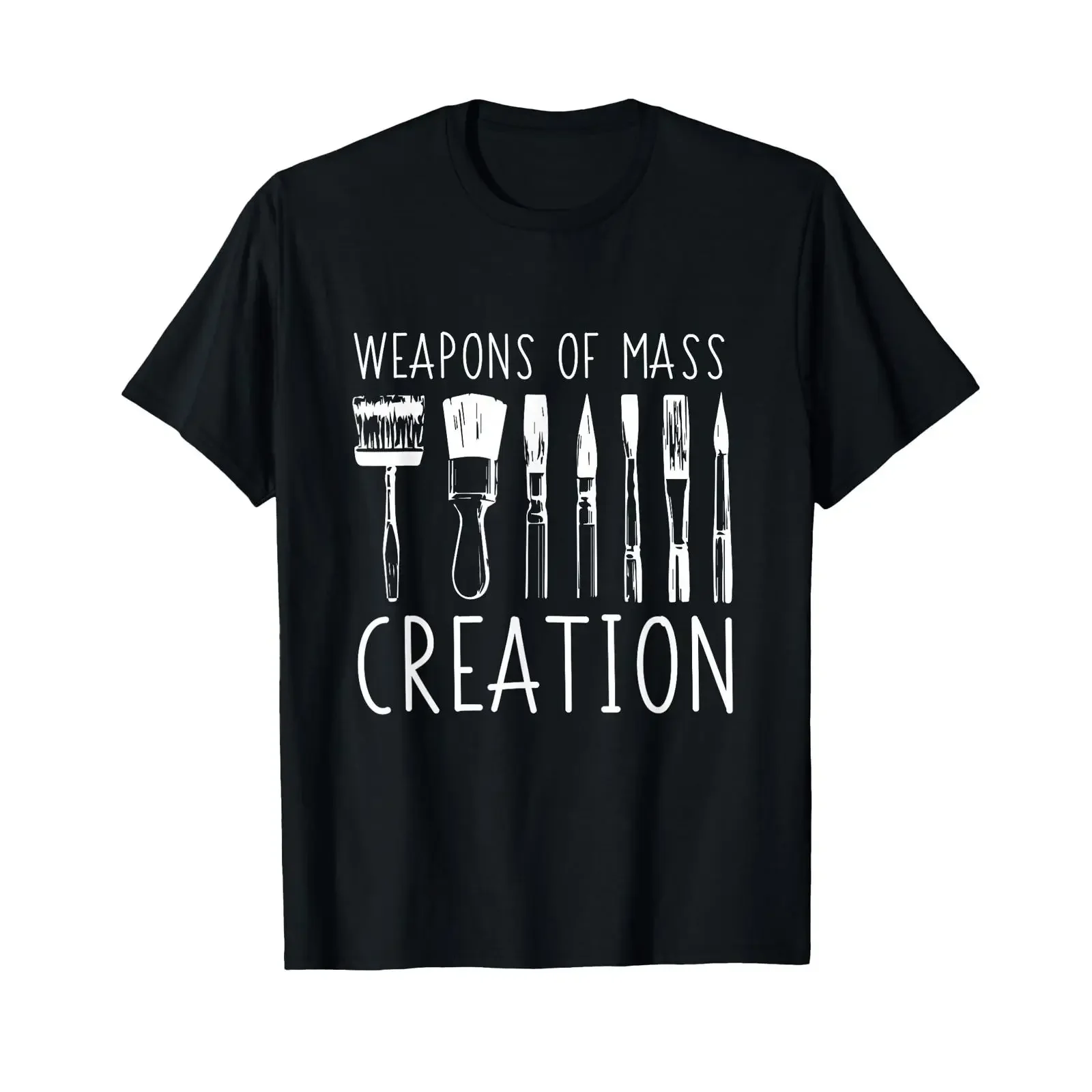 Weapons Of Mass Creation Funny Art Supply T Shirt vintage Washed homme Versatile Unisex Top For Everyday Wear graphic