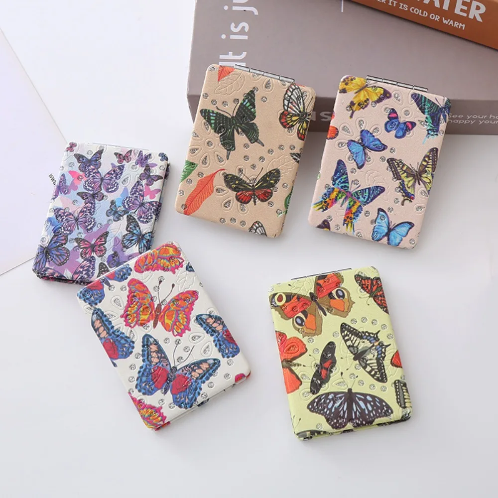 High Definition Folding Makeup Mirror Rctangular Foldable Foldable Mirror Double-sided Elegant Folding Cosmetic Mirrors Women