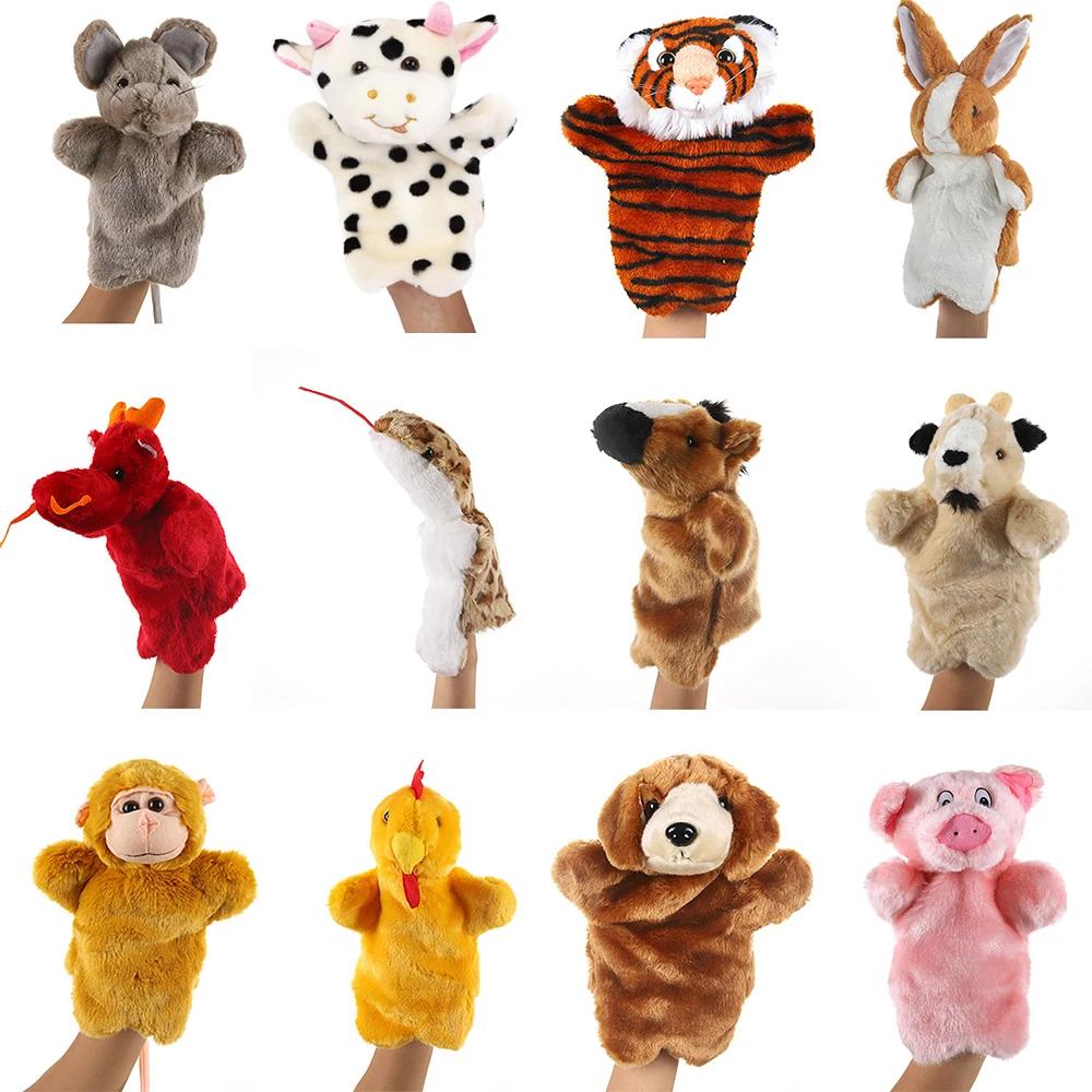Dierlijke handpop Konijn Schapenpoppen Pluche handspeelgoed Vroeg onderwijs Leren speelgoed Kinderen Marionetten Puppets voor het vertellen van verhaal