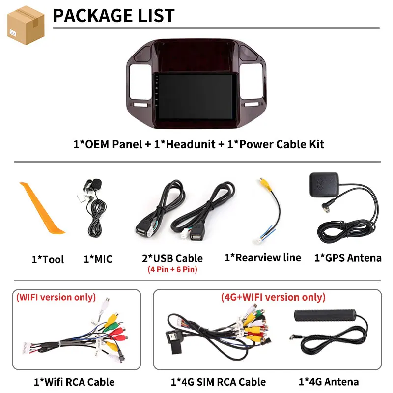 Android 16 Car Radio For Mitsubishi Pajero 3 V70 V60 1999 - 2006 GPS Multimedia Player Navi Head Unit Stereo 360 Camera QLED DSP