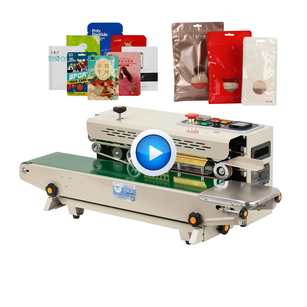 

FR-880 Automatic Continuous Plastic Bag Heat Sealer Sealing Machine for Aluminum Foil Plastic Bag