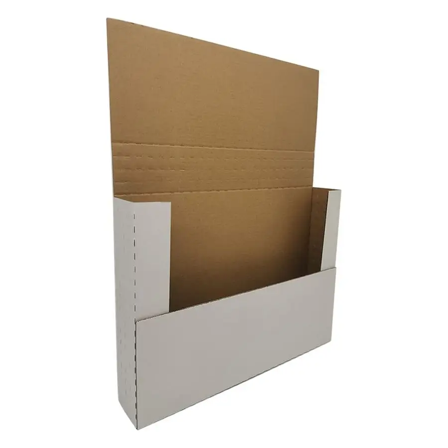 

Pack 12.125x9.125x2 EasyFold Corrugated Mailers, Height adjustable Small Shipping boxes for Packaging Mailing books, white W1292