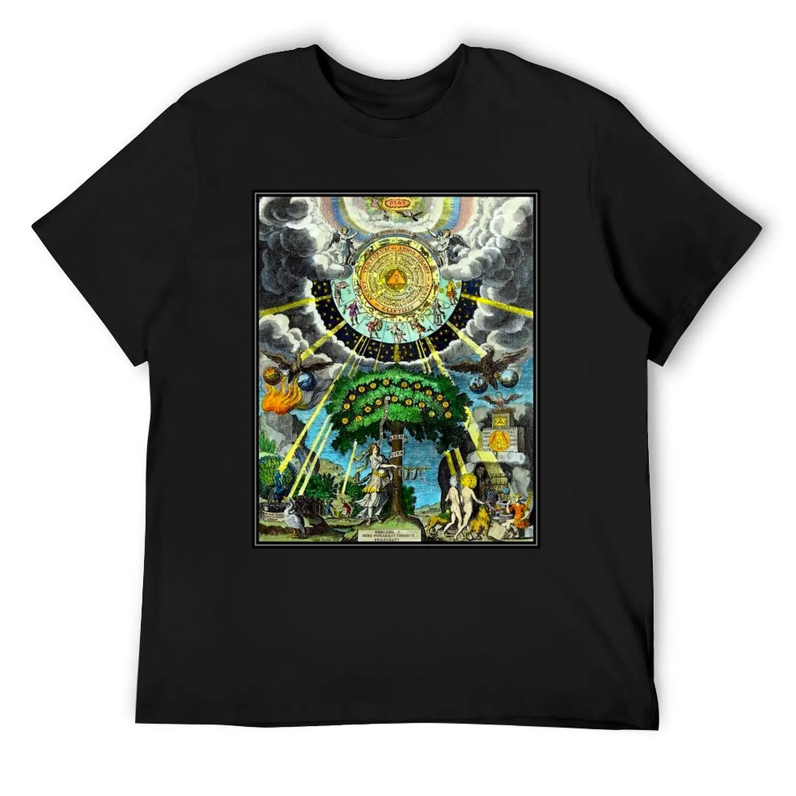 ALCHEMICAL HERMETRIC and MYSTICAL EMBLEMS PRINT T-Shirt sublime customs cute tops men tshirt