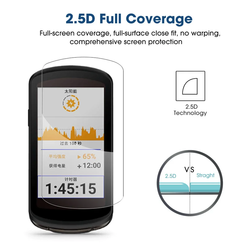 Dành Cho Garmin Edge 1040 Tấm Bảo Vệ Màn Hình GPS Đi Xe Đạp Đồng Hồ Bấm Giờ Tấm Bảo Vệ Màn Hình Phụ Kiện 2.5D Kính Cường Lực Dành Cho Garmin Edge1040