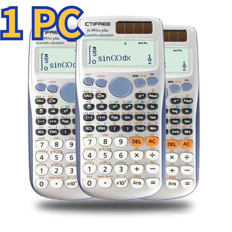1PC Onderwijs Wetenschappelijke Rekenmachine LED Display Student Stijl Pocket Multifunctionele Rekenmachine 991ES PLUS Student Producten