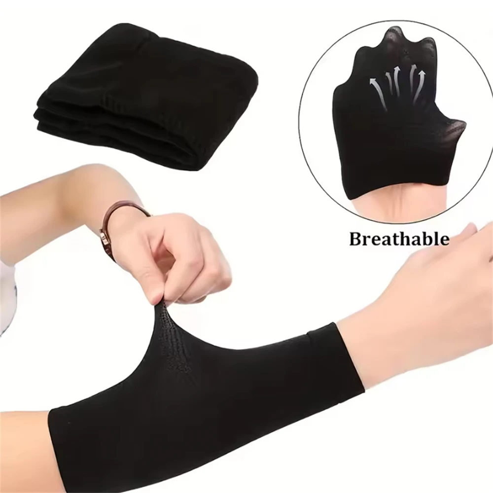 1pair Elastic Contraction and Auxiliary Compression Elbow Sock Arm Warmers Arm Sleeve Improve Shaper Sleeve for Workout Sport