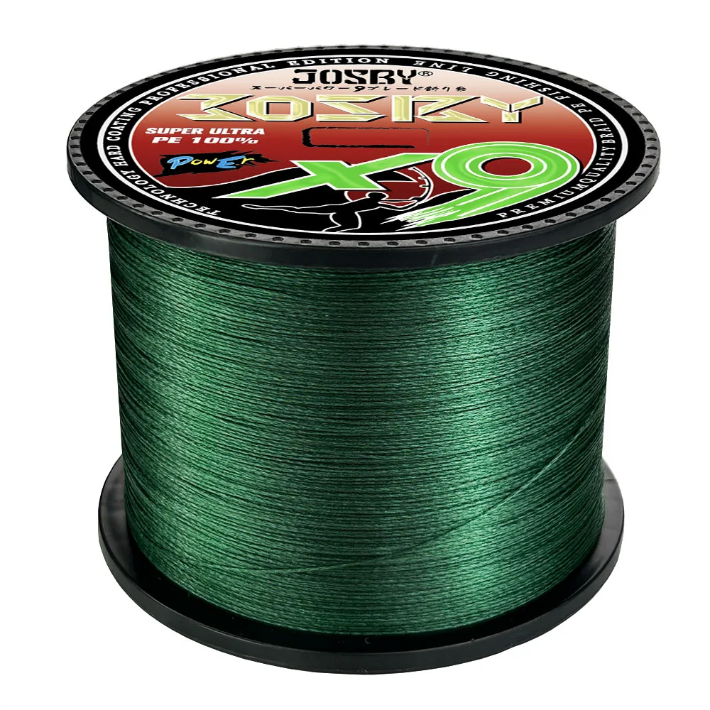 

JOSBY 9 Strands 1000M 500M 300M 100M PE Braided Fishing Line Tresse Peche Saltwater Fishing Weave Multifilament 9 Threads Pesca